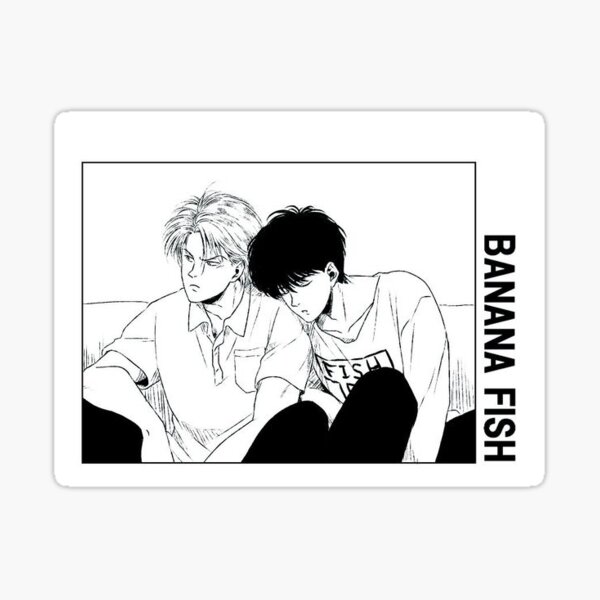 "banana fish manga anime ash and eiji" Sticker for Sale by plutopaula