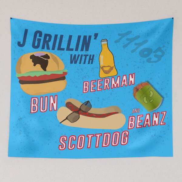 Item preview, Grill Squad Custom Tapestry designed and sold by Csteinblatt.
