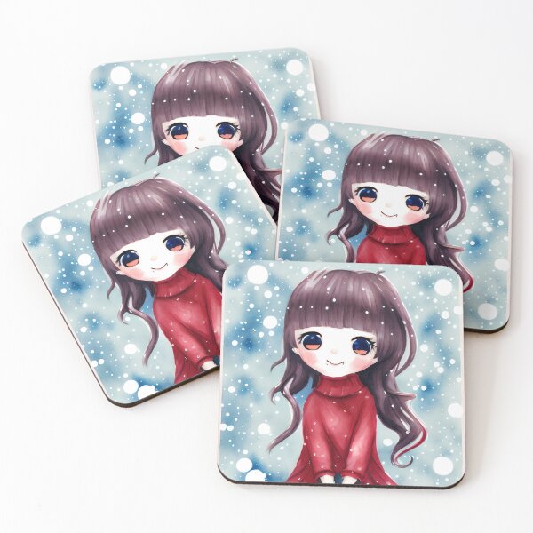 Item preview, Kawaii chibi anime winter wonderland 2 designed and sold by i-cottagedesign.