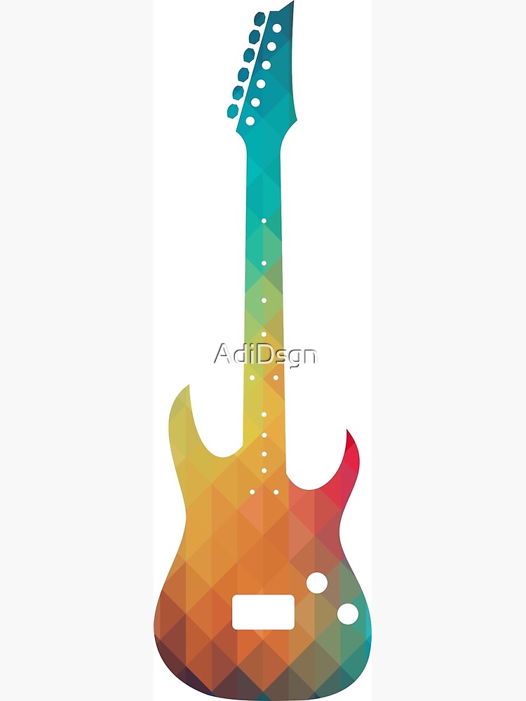 “Rainbow electric guitar " Poster by AdiDsgn | Redbubble