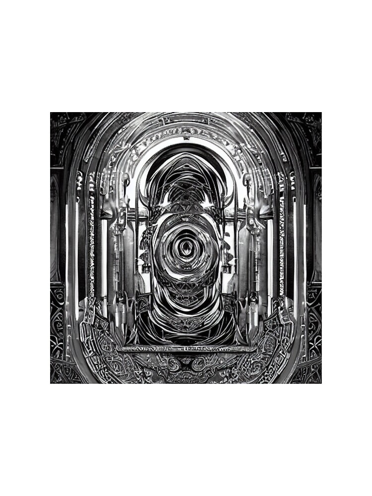 Aperçu 3 sur 3. Foulard avec l'œuvre Gray Archway créée et vendue par Sub-Ruminations.