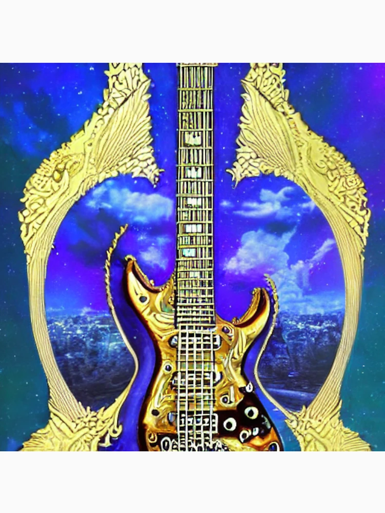 Aperçu 6 sur 6. Sweat à capuche épais avec l'œuvre Magic Guitar Trip créée et vendue par Sub-Ruminations.