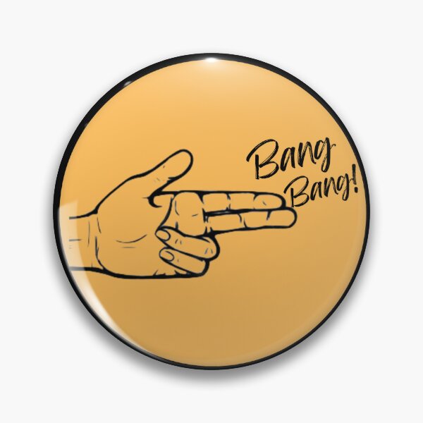 Item preview, Bang bang round classic hand gun logo designed and sold by LeddsoDello.