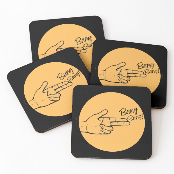 Item preview, Bang bang round classic hand gun logo designed and sold by LeddsoDello.
