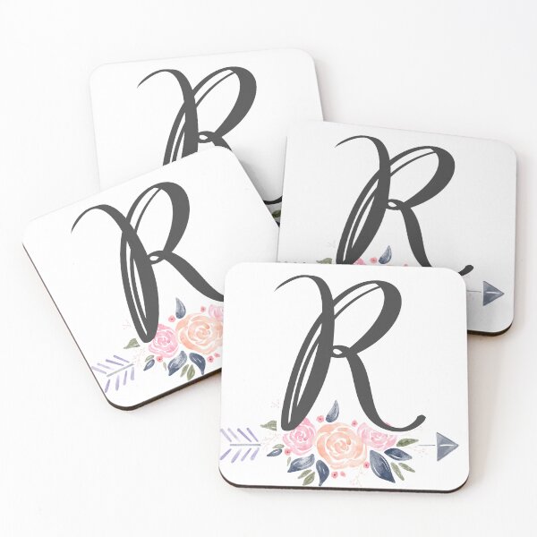 Item preview, Letter R Monogram Watercolor Roses designed and sold by MandyRosko.