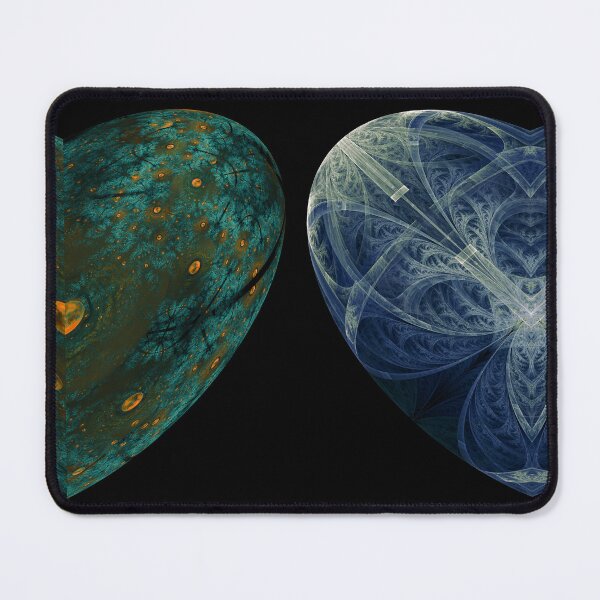 Item preview, Two Hearts Devided - Fractal Hearts Mug designed and sold by jade-cooper-art.