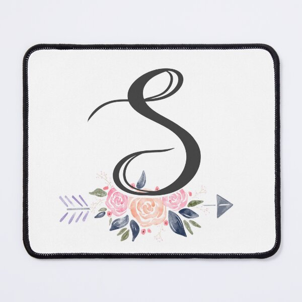 Item preview, Letter S Monogram Watercolor Roses designed and sold by MandyRosko.