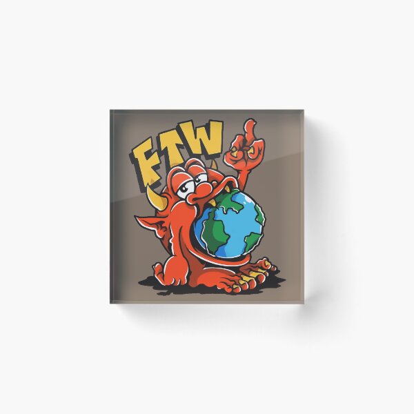 Item preview, F*ck The World, Devil, Funny Devil, World designed and sold by CartoonStarsStd.