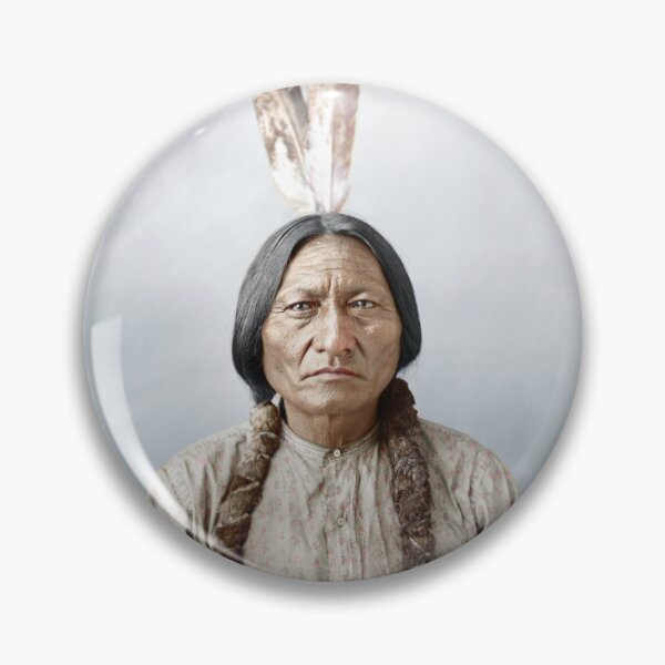 Item preview, Sitting Bull Portrait - Dakota Territory - By David Barry - Circa 1883 - Colorized designed and sold by warishellstore.