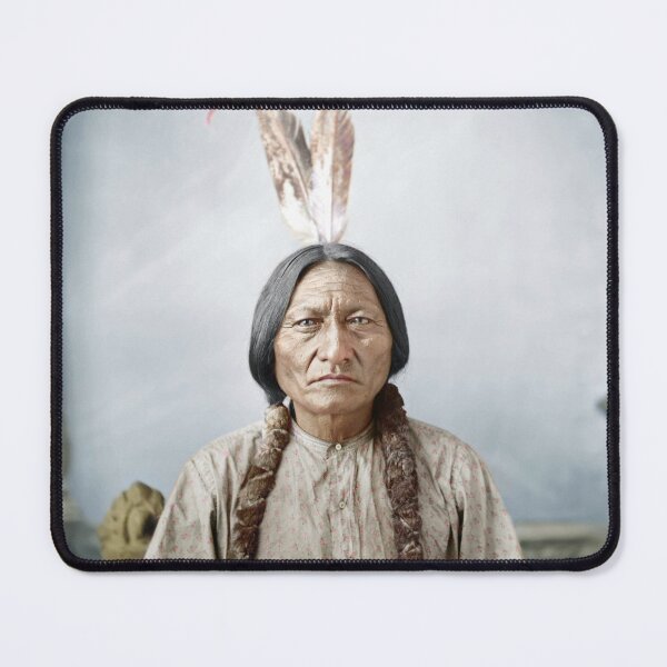 Item preview, Sitting Bull Portrait - Dakota Territory - By David Barry - Circa 1883 - Colorized designed and sold by warishellstore.