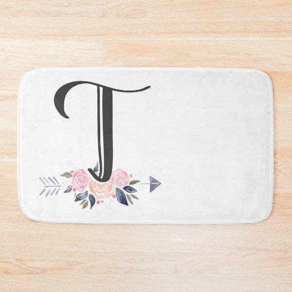 Item preview, Letter T Monogram Watercolor Roses designed and sold by MandyRosko.