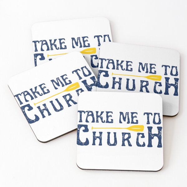 Item preview, Kayak take me to church outdoor sticker designed and sold by paddlesmack.