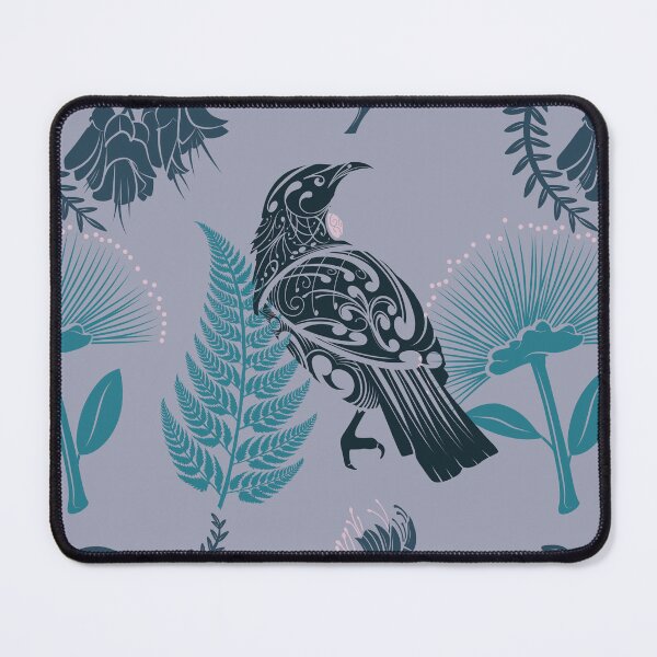 Item preview, New Zealand Native Tui Bird on a Grey background. designed and sold by Kiwidom.