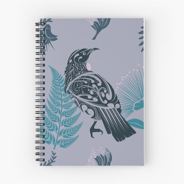 Item preview, New Zealand Native Tui Bird on a Grey background. designed and sold by Kiwidom.