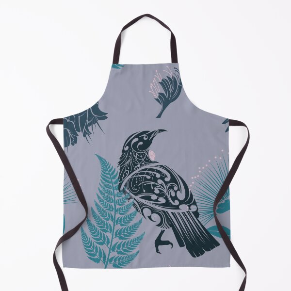 Item preview, New Zealand Native Tui Bird on a Grey background. designed and sold by MY NEW ZEALAND.