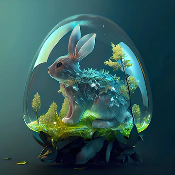 Artwork thumbnail, Glass Rabbit by Discount code
