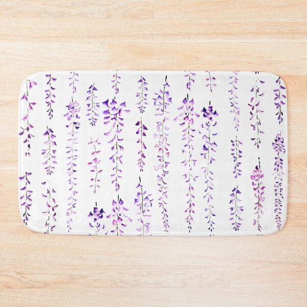 Item preview, purple wisteria pattern watercolor designed and sold by ColorandColor.