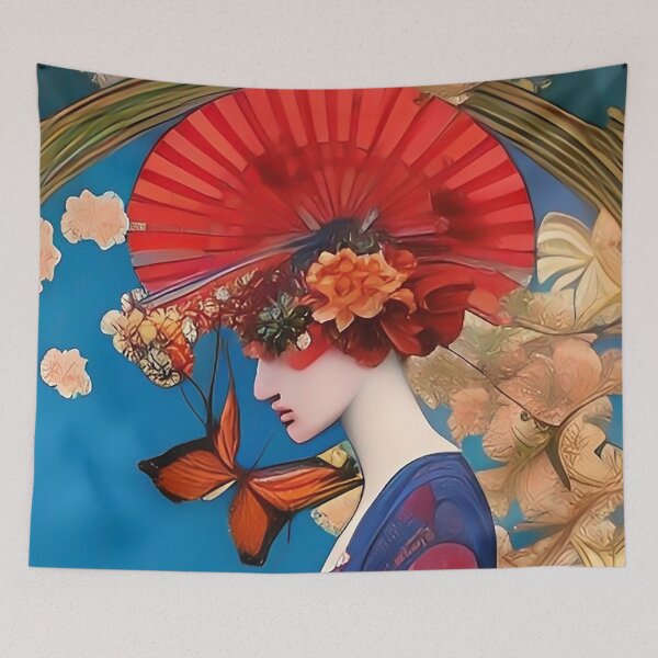 Item preview, Floral Surreal Pop Art Japanese  designed and sold by ZiolaRosa.