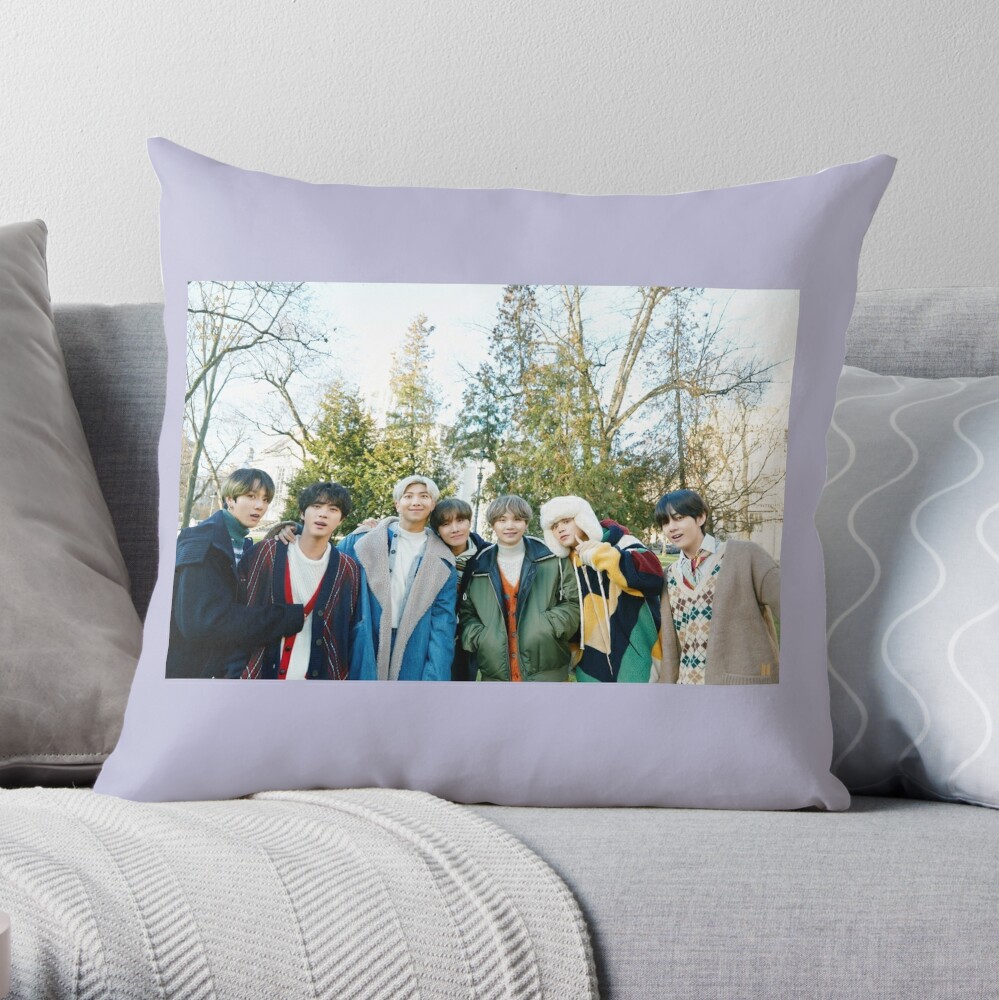 BTS KPOP 0T7 DESIGN Throw Pillow for Sale by Purplee7