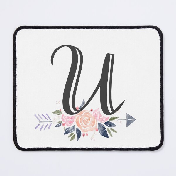 Item preview, Copy of Letter U Monogram Watercolor Roses designed and sold by MandyRosko.