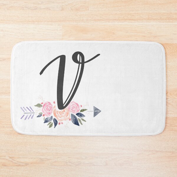 Item preview, Letter V Monogram Watercolor Roses designed and sold by MandyRosko.