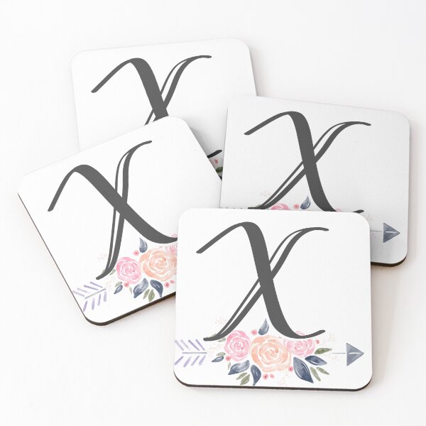 Item preview, Letter X Monogram Watercolor Roses designed and sold by MandyRosko.