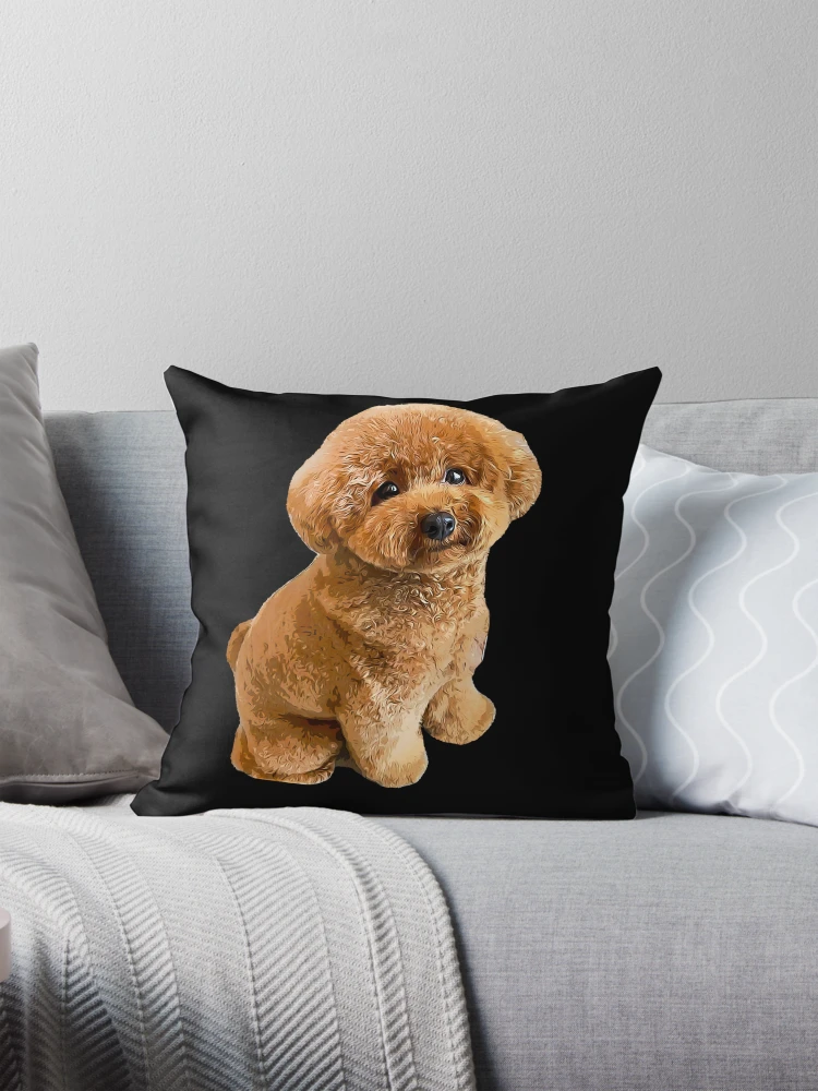 Toy Poodle Mini Dog Teddy Pillow for Sale by ElegantCat Redbubble