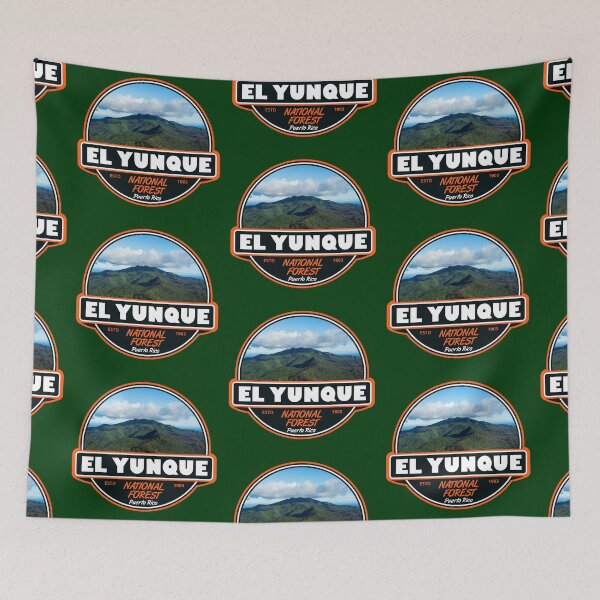 Item preview, El Yunque National Forest Puerto Rico Emblem designed and sold by KrisSidDesigns.