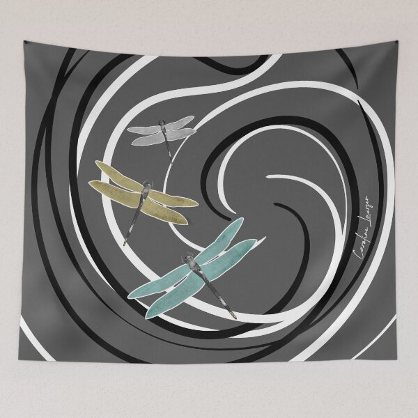 Item preview, Retro 50s vintage style dragonfly pattern.  Caroline Laursen original designed and sold by Caroline Laursen.