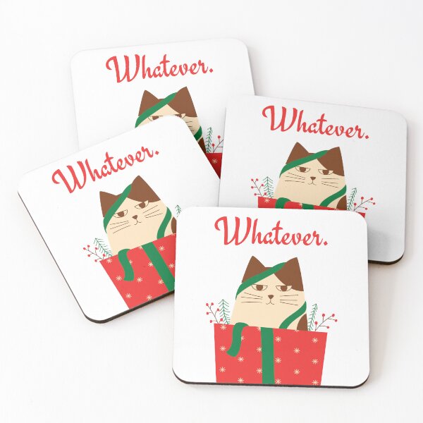 Item preview, Funny Grouchy Bored Holiday Cat - Whatever Christmas Cat - Funny Christmas Cat designed and sold by Sophie’s Tees.