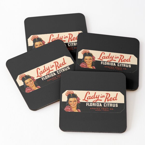 Item preview, Lady in Red Fruit Crate Label Retro Artwork designed and sold by MtWoodsonSales.