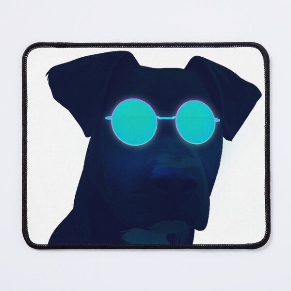 Item preview, Neon glowing dog wearing sunglasses designed and sold by shrolts.
