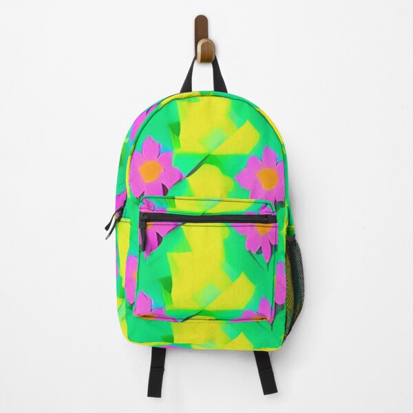 Item preview, Pink Flower Green Background Pattern Digital Art Design designed and sold by bandjdesigns.