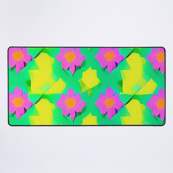Item preview, Pink Flower Green Background Pattern Digital Art Design designed and sold by bandjdesigns.