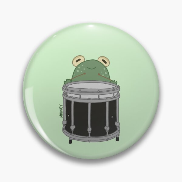 Item preview, frog playing snare drum designed and sold by practiceyourins.