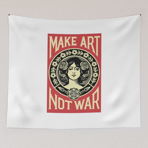 Item preview, make art not war 1 designed and sold by ermisvulkaya.