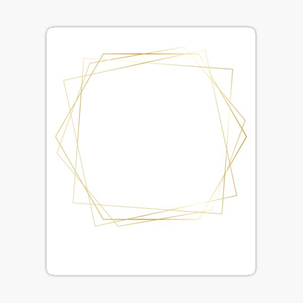 Gold Geometric Frame Stickers