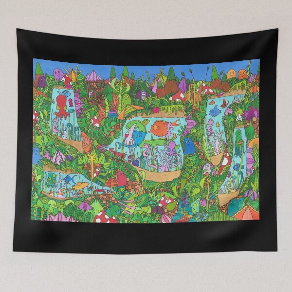 Item preview, Hidden Animals in Watery Underground Caverns designed and sold by TakoraTakora.