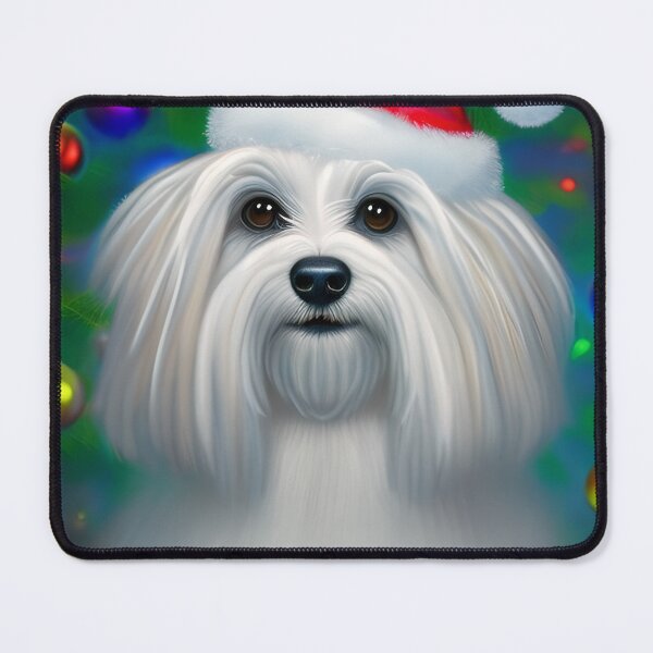 Item preview, Christmas Coton de Tulear Wearing A Santa Hat designed and sold by ZenEverAI.