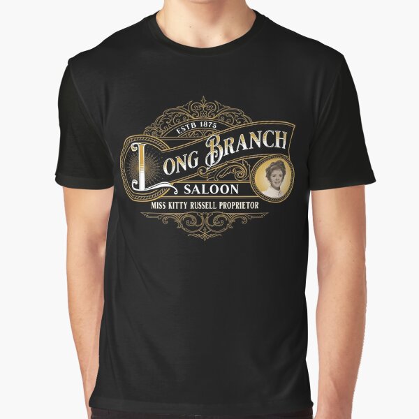 Miss Kitty's Long Branch Saloon  Classic TV Western T-Shirt :  Clothing, Shoes & Jewelry
