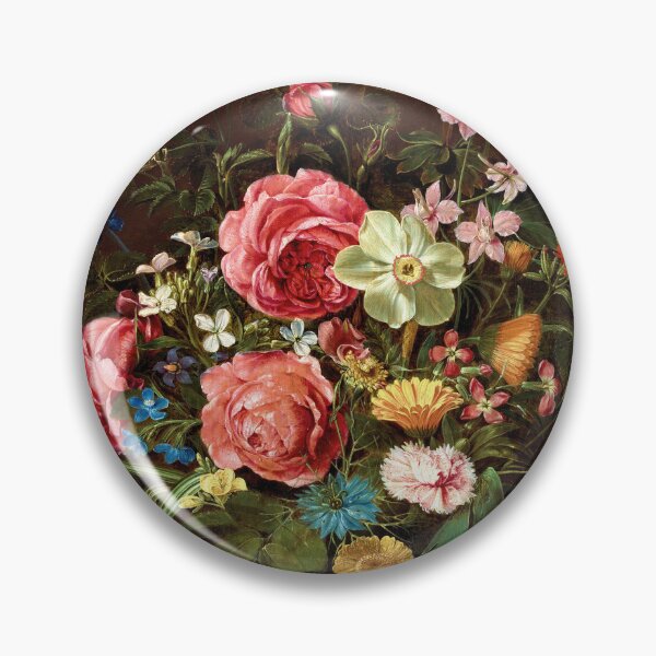 Item preview, A Bouquet of Flowers by Clara Peeters: Painting Artwork Enhanced For Brighter Colors designed and sold by MonochromaKey.