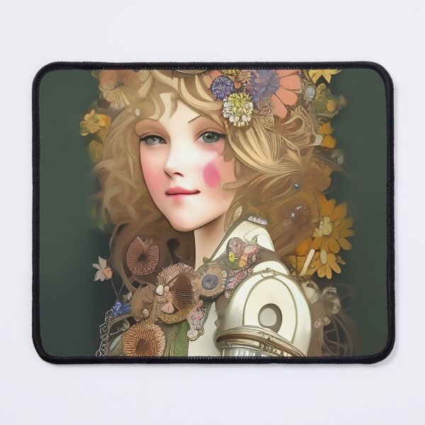 Item preview, Cute Anime Girl Flowers Steampunk  designed and sold by ZiolaRosa.