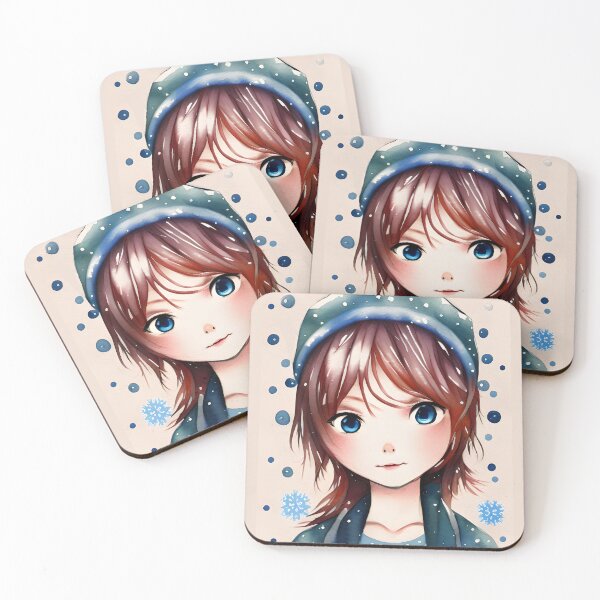 Item preview, Kawaii chibi anime winter wonderland 3 designed and sold by i-cottagedesign.