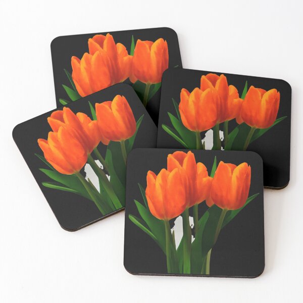 Item preview, Orange watercolor tulips designed and sold by gramizzia.