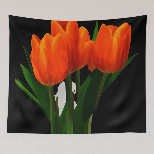 Item preview, Orange watercolor tulips designed and sold by gramizzia.