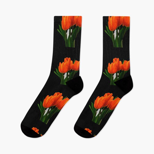 Item preview, Orange watercolor tulips designed and sold by gramizzia.