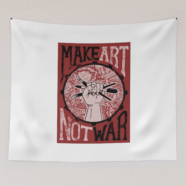 Item preview, make art not war 9 designed and sold by ermisvulkaya.