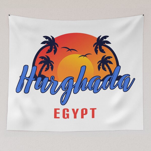 Item preview, Hurghada Egypt Sunset, Palm Trees And Flying Birds designed and sold by EgyptConnection.