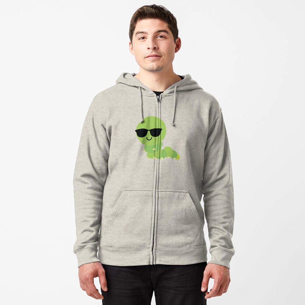 caterpillar zipper hoodie