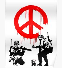 Banksy - Soldaten malen Frieden (CND Soldaten) Poster